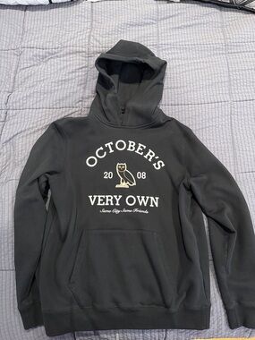 OVO Black Hoodie with White and Gold Owl Logo